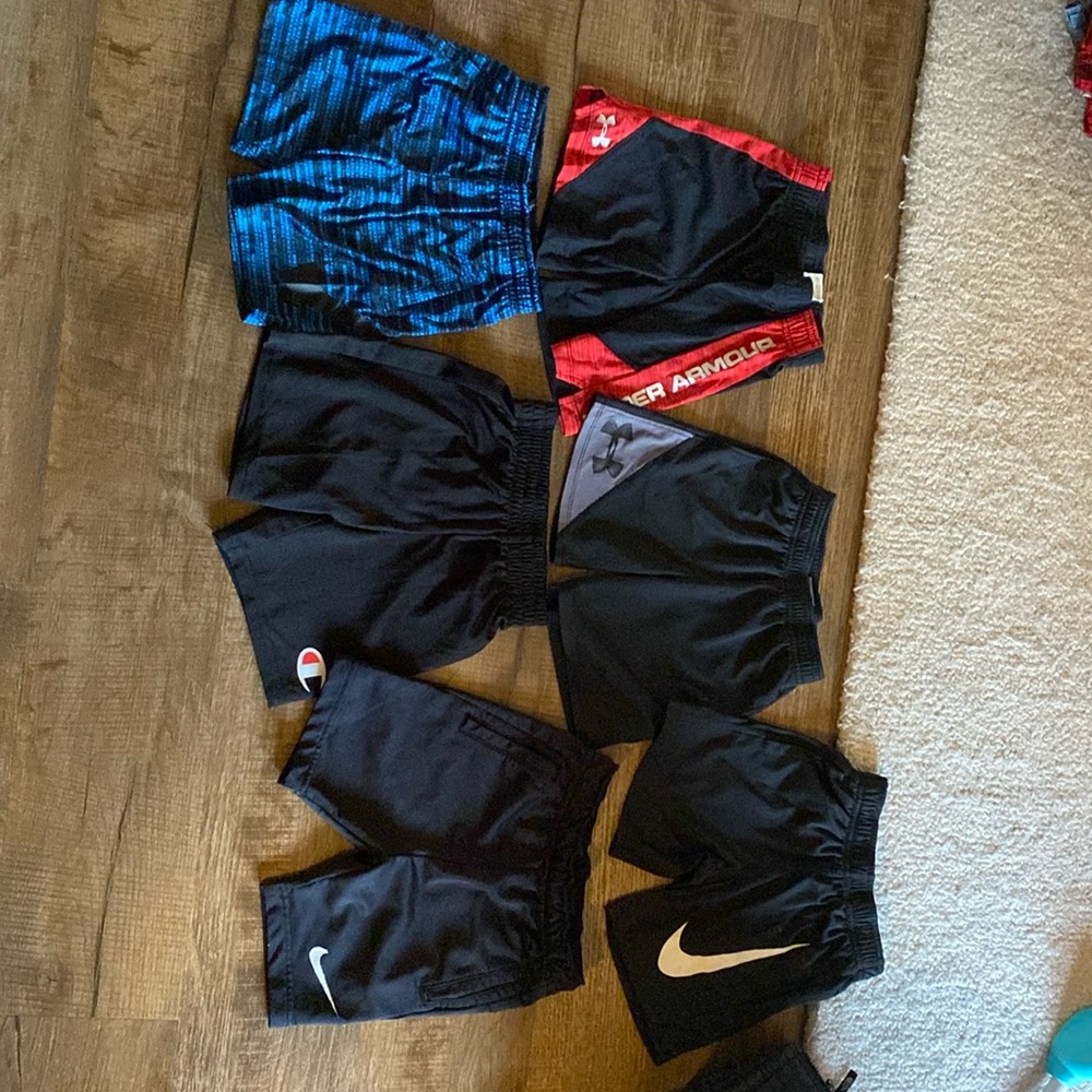 Nike under armor and champion shorts boys size 4T